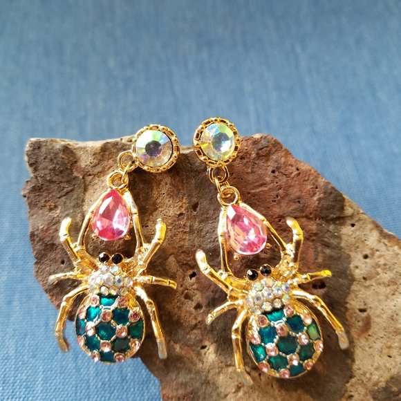 Colorful Spider Earrings - NWOT - Picture 6 of 6